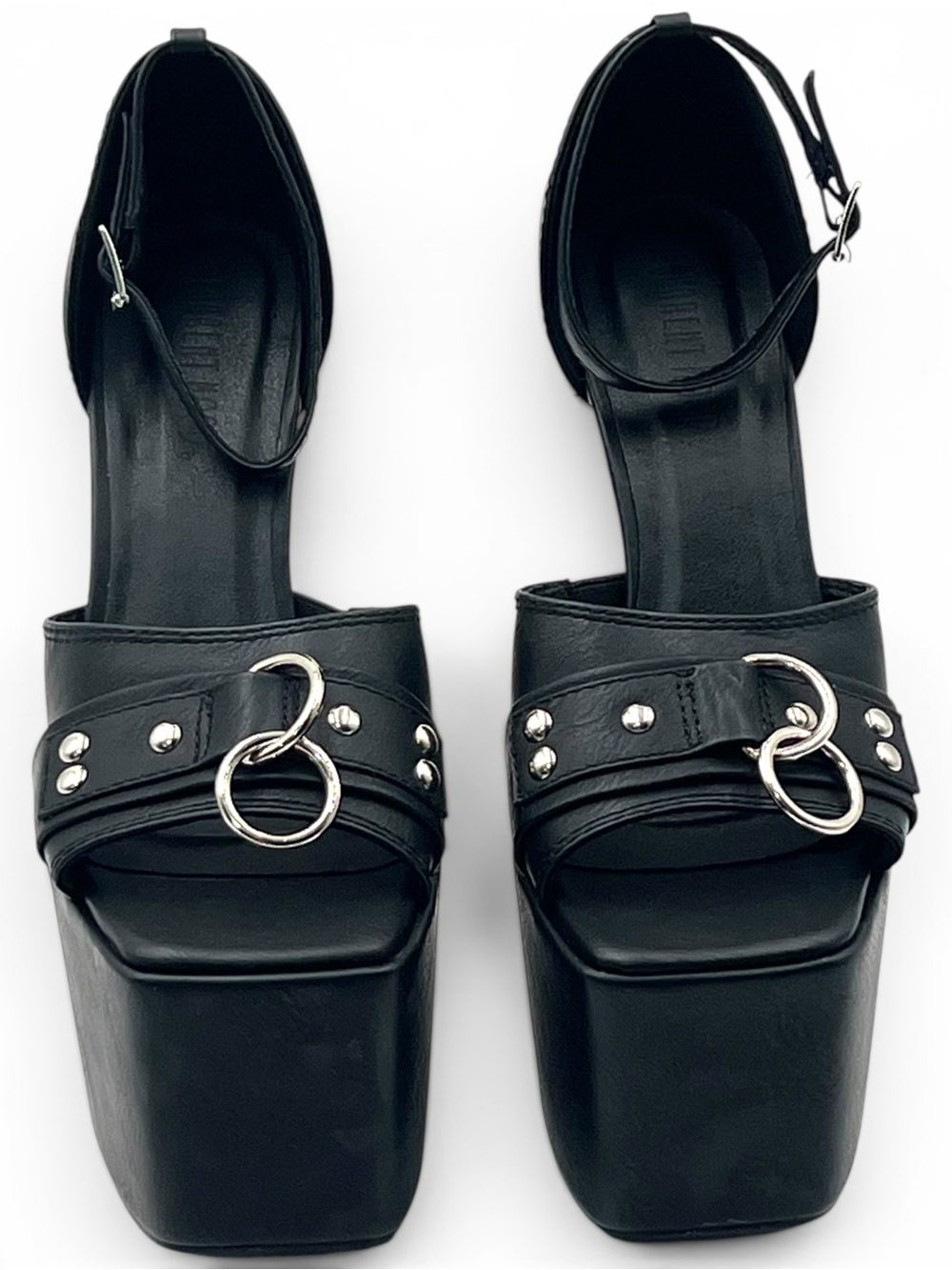 Dolls Kill Current Mood Flawless Gossip Black Goth Punk Platform Chunky Heels 10 - Picture 5 of 9